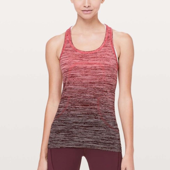 lululemon athletica Tops - Lululemon Swiftly Tech Racerback Red Alert / White / Dark Sport Red / Black‎